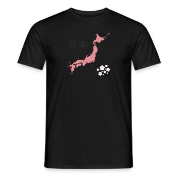 Japon - T-shirt homme - noir - Devant - AI Model Male 178 light (178cm)