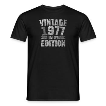 Millésime 1977 Édition Limitée - T-shirt homme - noir - Devant - AI Model Male 178 light (178cm)