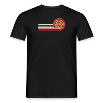Golden Retriever Retro - Men's T-Shirt - black - Front - AI Model Male 178 light (178cm)