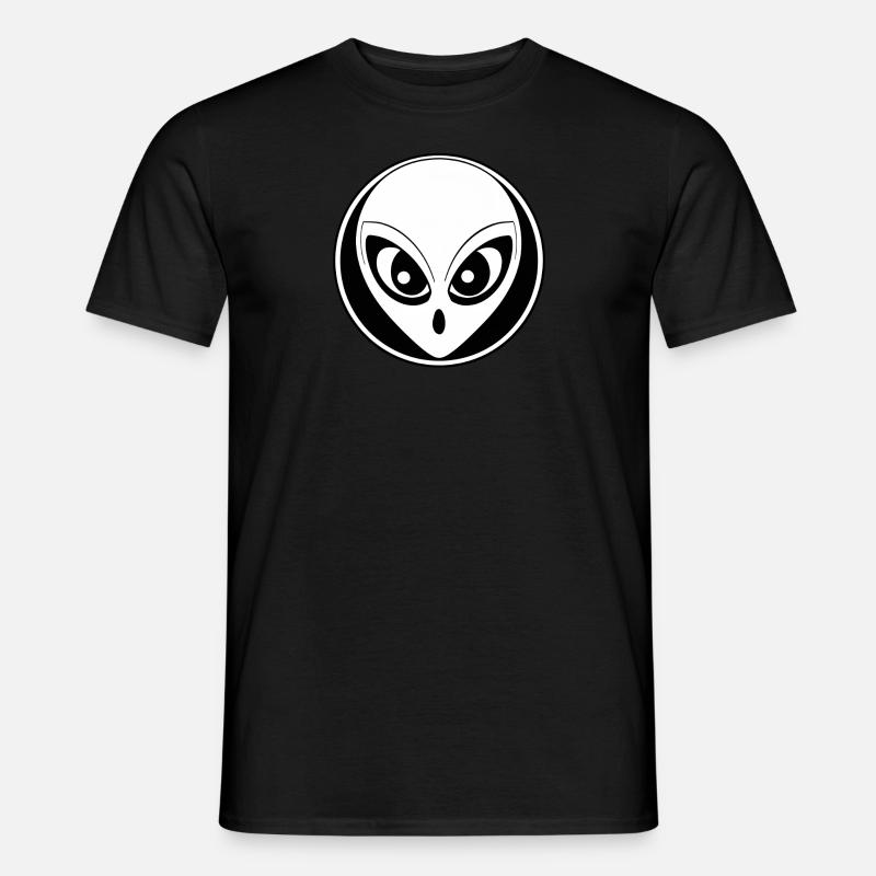 Alienkopf - Männer T-Shirt - Schwarz