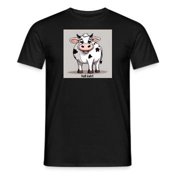 Kuh "Voll kuhl" cool - Männer T-Shirt - Schwarz - Vorne - AI Model Male 178 light (178cm)
