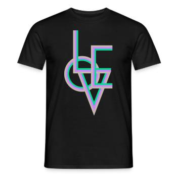 AMOUR COLORÉ - T-shirt homme - noir - Devant - AI Model Male 178 light (178cm)