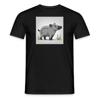 Tapir - Männer T-Shirt - Schwarz - Vorne - AI Model Male 178 light (178cm)