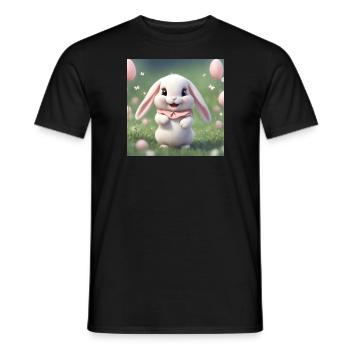 Easter Bunny - Men's T-Shirt - black - Front - AI Model Male 178 light (178cm)