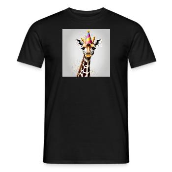 Giraffe Geburtstag - Männer T-Shirt - Schwarz - Vorne - AI Model Male 178 light (178cm)