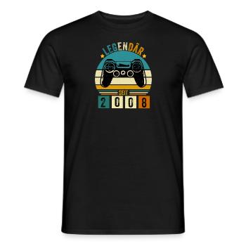 legendär seit 2008 konsole gamer 2008 - Männer T-Shirt - Schwarz - Vorne - AI Model Male 178 light (178cm)