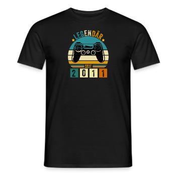legendär seit 2011 konsole gamer 2011 - Männer T-Shirt - Schwarz - Vorne - AI Model Male 178 light (178cm)
