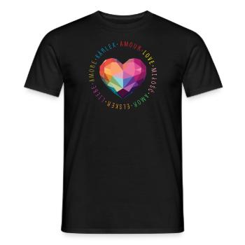 Vereinte Liebe - Männer T-Shirt - Schwarz - Vorne - AI Model Male 178 light (178cm)