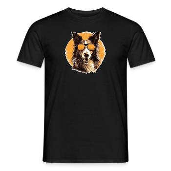 Collie - Männer T-Shirt - Schwarz - Vorne - AI Model Male 178 light (178cm)