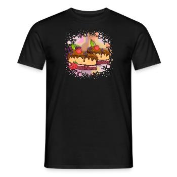 Cakes - Men's T-Shirt - black - Front - AI Model Male 178 light (178cm)
