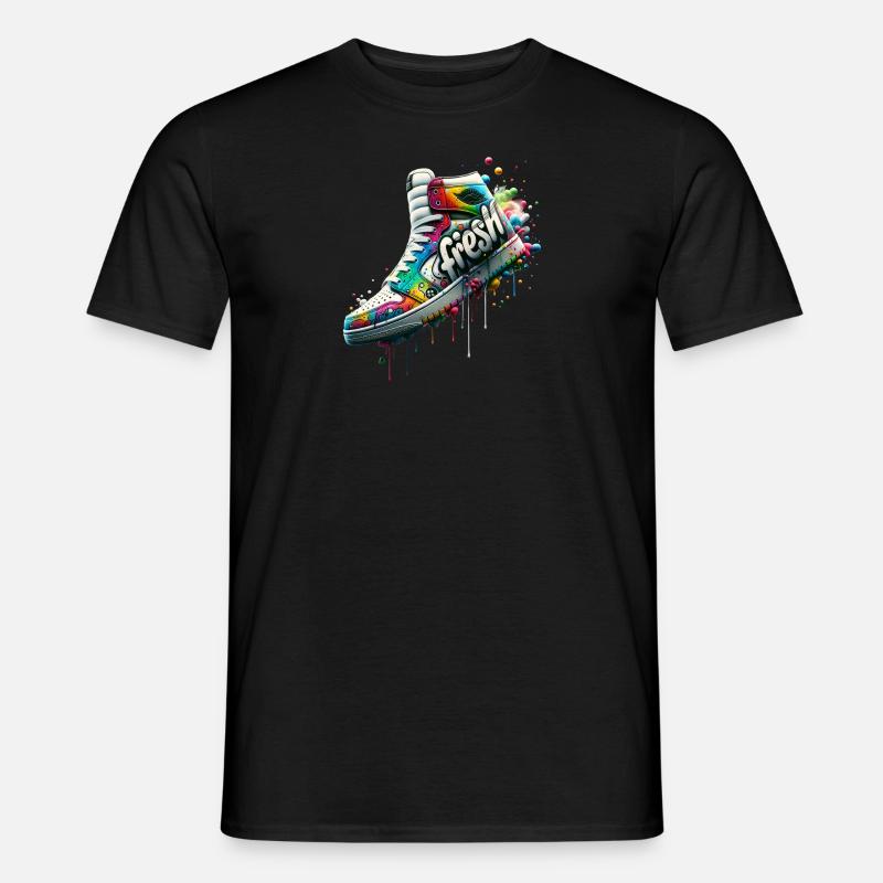 Graffiti Sneaker Splash - T-shirt homme - noir