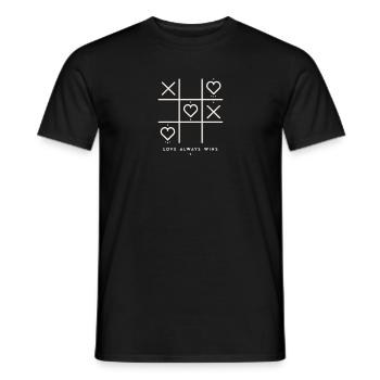 L’amour gagne toujours - T-shirt homme - noir - Devant - AI Model Male 178 light (178cm)