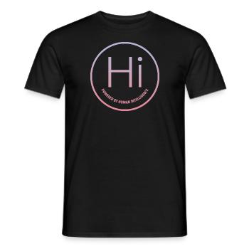 Powered by Human Intelligence - Men's T-Shirt - black - Front - AI Model Male 178 light (178cm)