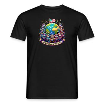 Otter Space Adventurer's Club 2 - Men's T-Shirt - black - Front - AI Model Male 178 light (178cm)