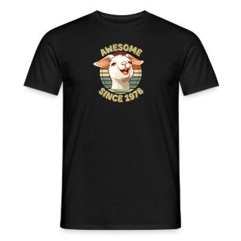 awesome Since 1978 - Humor Geburtstagsgeschenk 1978 - Männer T-Shirt - Schwarz - Vorne - AI Model Male 178 light (178cm)