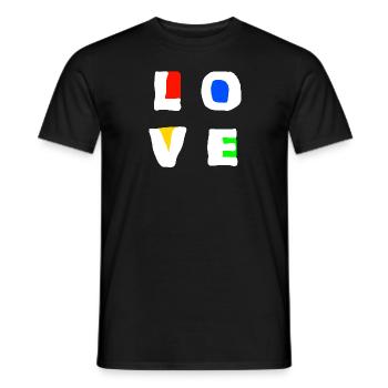 Liebe love Chakra - Men's T-Shirt - black - Front - AI Model Male 178 light (178cm)