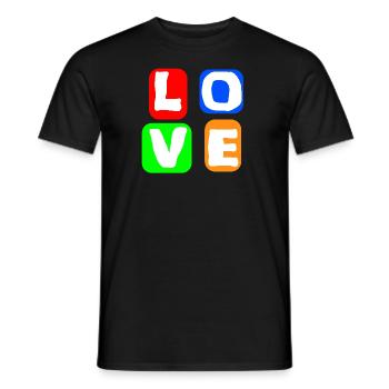 Amour amour - T-shirt homme - noir - Devant - AI Model Male 178 light (178cm)