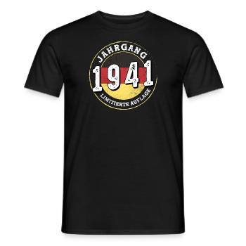 Jahrgangs 1941 Limitierte Auflage 83 years old - Men's T-Shirt - black - Front - AI Model Male 178 light (178cm)