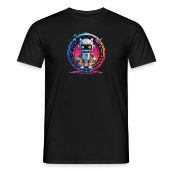ENGRENAGE & ROBOT - T-shirt homme - noir - Devant - AI Model Male 178 light (178cm)