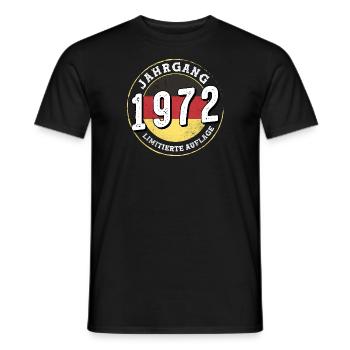 Jahrgangs 1972 Vintage 1972 Limitierte Auflage 52 - Men's T-Shirt - black - Front - AI Model Male 178 light (178cm)