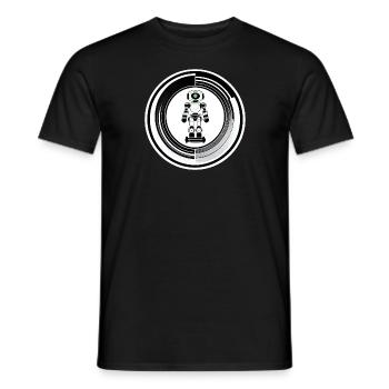 GRÜNES LICHT ROBOTER - Männer T-Shirt - Schwarz - Vorne - AI Model Male 178 light (178cm)