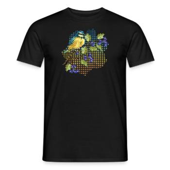 Colorful bird - Men's T-Shirt - black - Front - AI Model Male 178 light (178cm)