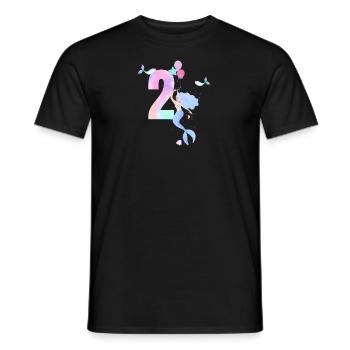 2nd Anniversary Mermaid - Men's T-Shirt - black - Front - AI Model Male 178 light (178cm)
