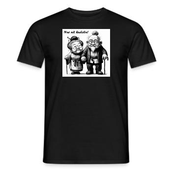 Nur nit hudeln! - Männer T-Shirt - Schwarz - Vorne - AI Model Male 178 light (178cm)