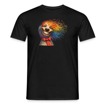Chien heureux - T-shirt homme - noir - Devant - AI Model Male 178 light (178cm)