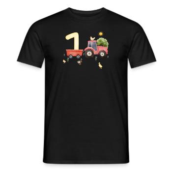 1. Jubiläum Landwirtschaft - Männer T-Shirt - Schwarz - Vorne - AI Model Male 178 light (178cm)