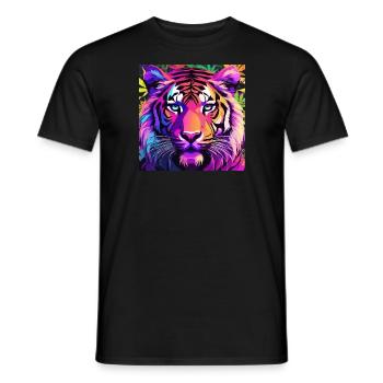 Tiger Pride Smoke - Männer T-Shirt - Schwarz - Vorne - AI Model Male 178 light (178cm)