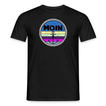 Moin Anker Vintage rétro en détresse Nord - T-shirt homme - noir - Devant - AI Model Male 178 light (178cm)