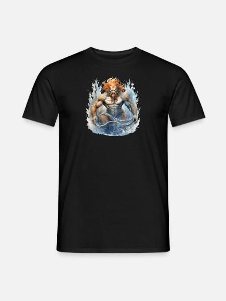 Triton - Männer T-Shirt - Schwarz
