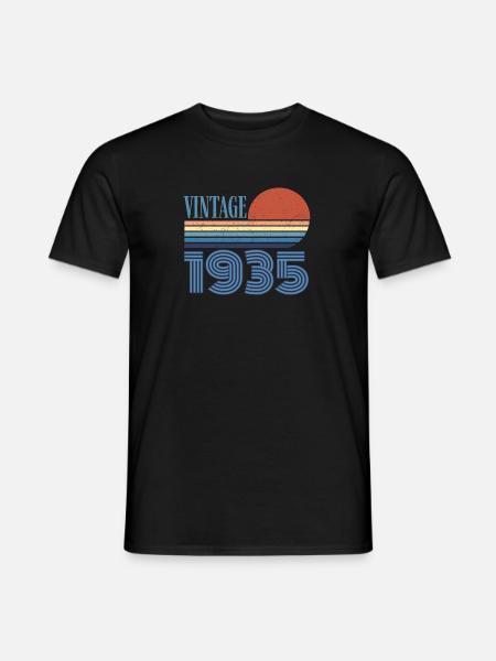 Jahrgang 1935 - Männer T-Shirt - Schwarz