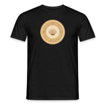 Fruits de mer, huîtres, perles, fruits de mer, pétoncles, nourriture - T-shirt homme - noir - Devant - AI Model Male 178 light (178cm)
