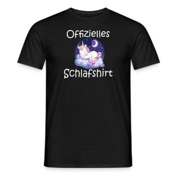 Offizielles Schlafshirt Unicorn - Männer T-Shirt - Schwarz - Vorne - AI Model Male 178 light (178cm)