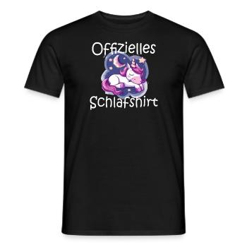 Offizielles Schlafshirt Unicorn - Männer T-Shirt - Schwarz - Vorne - AI Model Male 178 light (178cm)