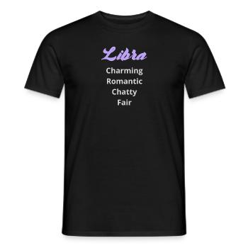 Logo signe astrologique "Balance" - T-shirt homme - noir - Devant - AI Model Male 178 light (178cm)