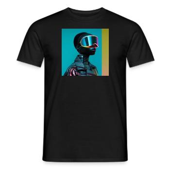 Black in the futur - T-shirt homme - noir - Devant - AI Model Male 178 light (178cm)