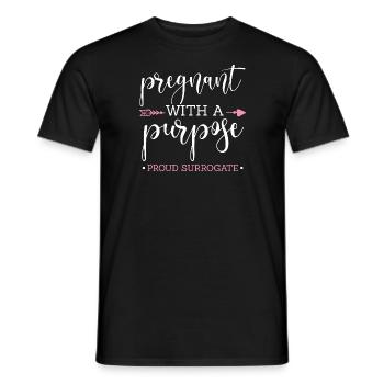 Pregnant with a purpose Proud surrogate Surrogacy - Männer T-Shirt - Schwarz - Vorne - AI Model Male 178 light (178cm)