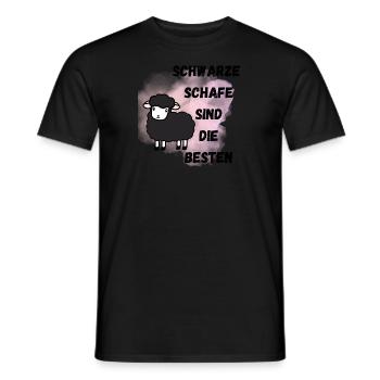 Schwarze Schafe sind die besten - Männer T-Shirt - Schwarz - Vorne - AI Model Male 178 light (178cm)