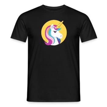 Licorne arc-en-ciel Licorne Cheval arc-en-ciel LGBTQ - T-shirt homme - noir - Devant - AI Model Male 178 light (178cm)