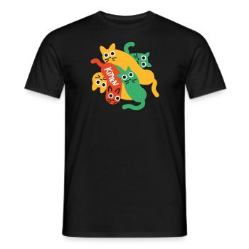 KITTEN - T-shirt homme - noir - Devant - AI Model Male 178 light (178cm)