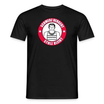 Marathon Läufer - Männer T-Shirt - Schwarz - Vorne - AI Model Male 178 light (178cm)