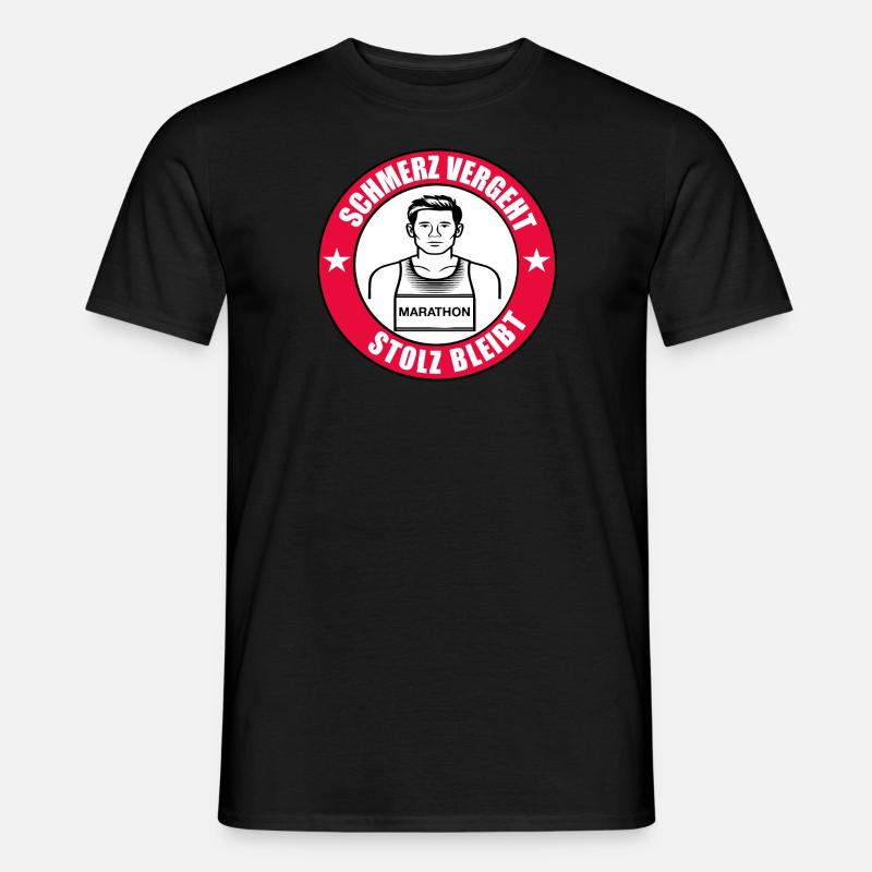 Marathon Läufer - Männer T-Shirt - Schwarz