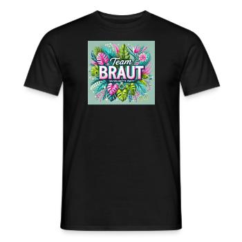 Team Braut - Männer T-Shirt - Schwarz - Vorne - AI Model Male 178 light (178cm)