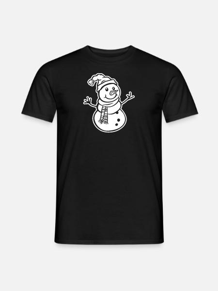 Snowman - Men's T-Shirt - black