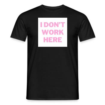 JE NE TRAVAILLE PAS ICI - T-shirt homme - noir - Devant - AI Model Male 178 light (178cm)