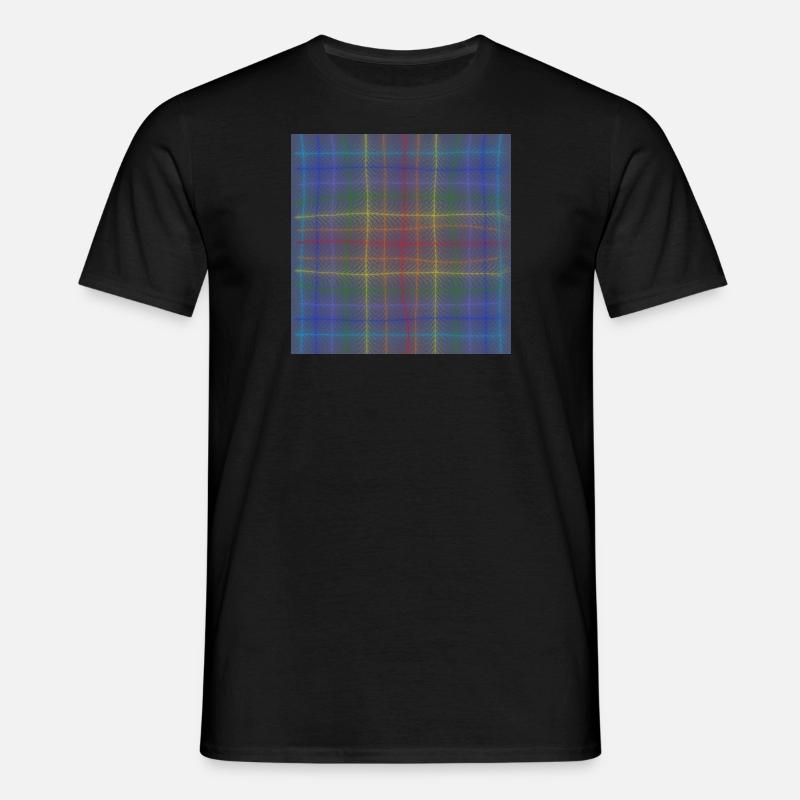rainbow lines pattern - Men's T-Shirt - black