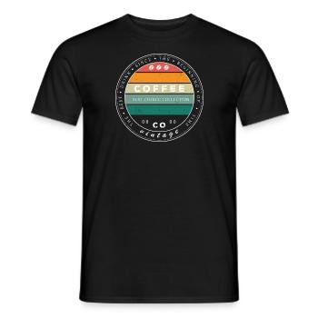 LOVE COFFEE - White - Männer T-Shirt - Schwarz - Vorne - AI Model Male 178 light (178cm)